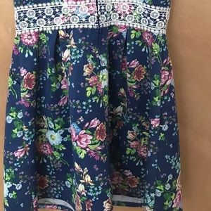 Blue flowered dress